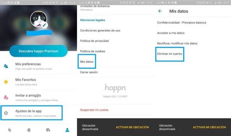 como eliminar cuenta happn|Centro de Ayuda